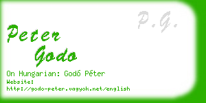peter godo business card